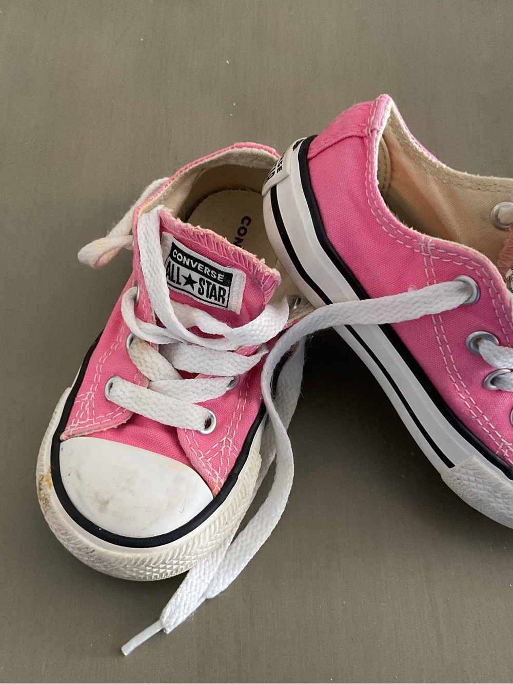 Converse Kids Pink Canvas Low Top Sneakers